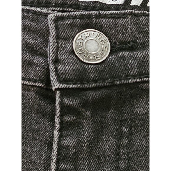 R GSTR Men's Slim Straight Stacked Ripped Patched Jeans Black Size 32 Inseam 28 - Picture 5 of 13